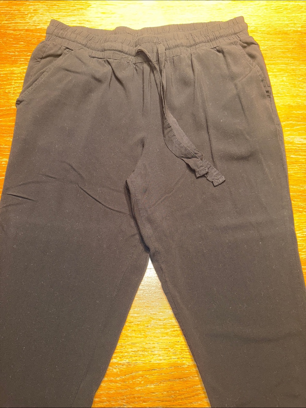 Primark Black Straight-Leg Drawstring Pants for Women